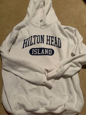 Hilton Head Island White Hooded Sweatshirt
